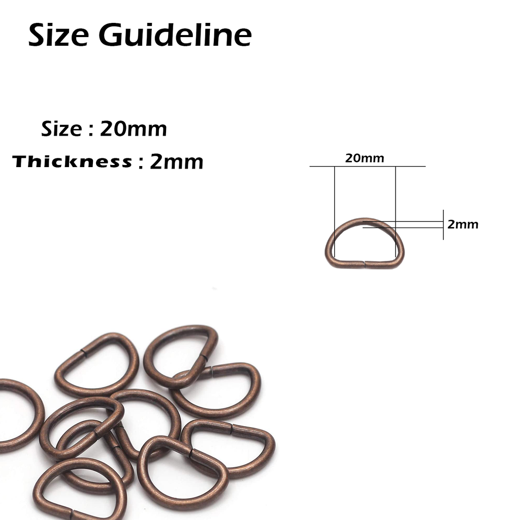 Non-Welded Metal D-Rings (Pack of 10)