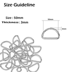 Non-Welded Metal D-Rings (Pack of 10)