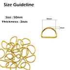 Non-Welded Metal D-Rings (Pack of 10)