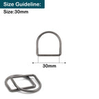 Welded Metal D-Rings - (Pack of 10)