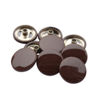 15mm S Spring Press Studs with Coloured Caps and Silver Components (10 Sets)