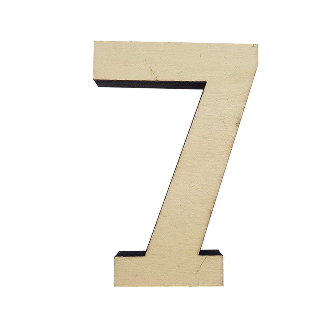 Large Wooden Flat Bottom Number