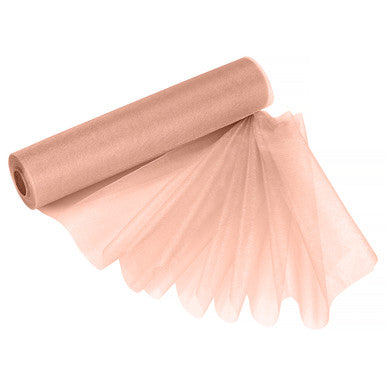 25m x 29cm Organza Sheer Roll - Rose Gold