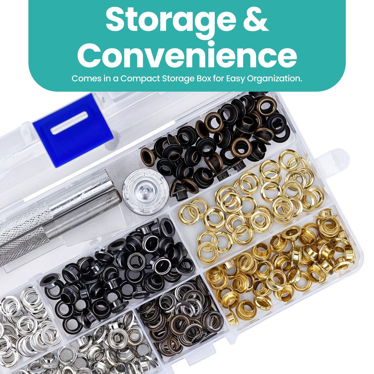 Eyelets with 3-Part Fixing Hand Tool