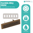 Handmade Metal Labels – 3.5cm x 1cm (Pack of 5)
