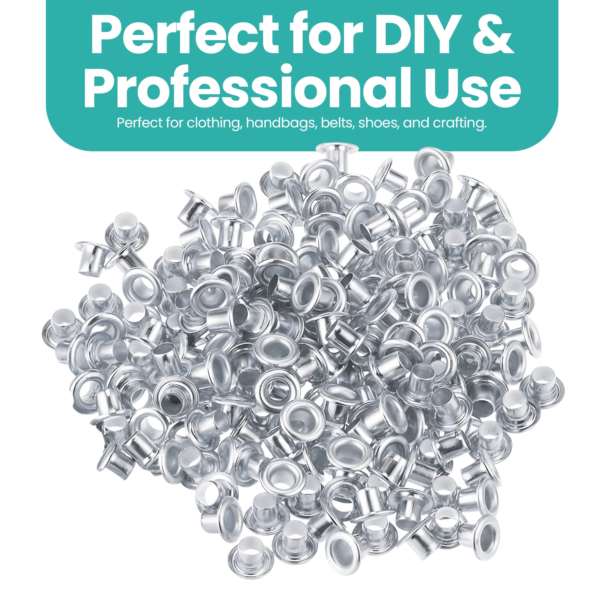 Iron Eyelets with Washers and Hand Tool Set