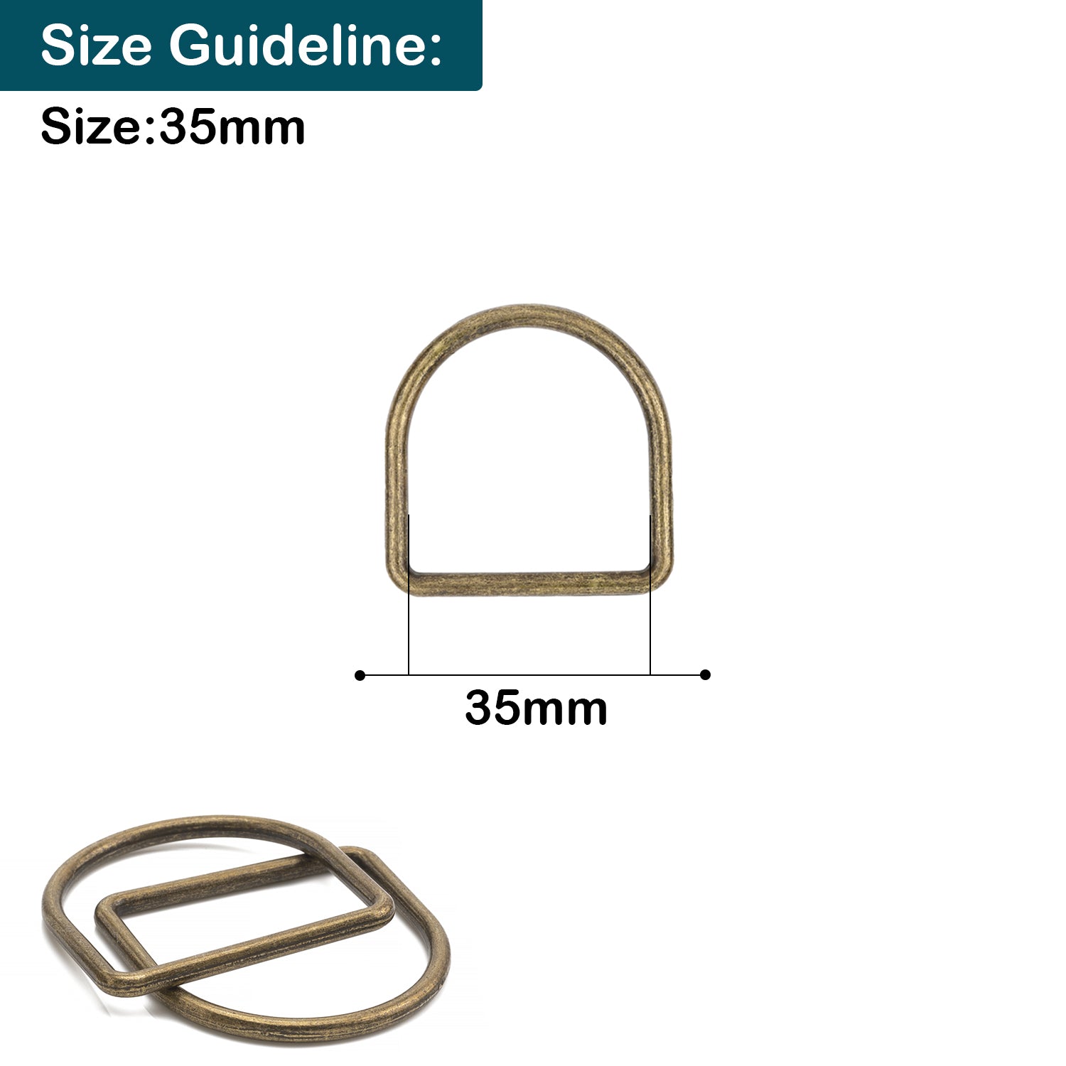 Welded Metal D-Rings - (Pack of 10)