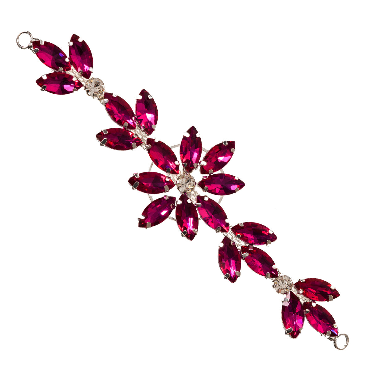 Sew-On Diamante Flower Motif