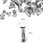 Chicago Screw Flat Head Rivets (Pack of 10)