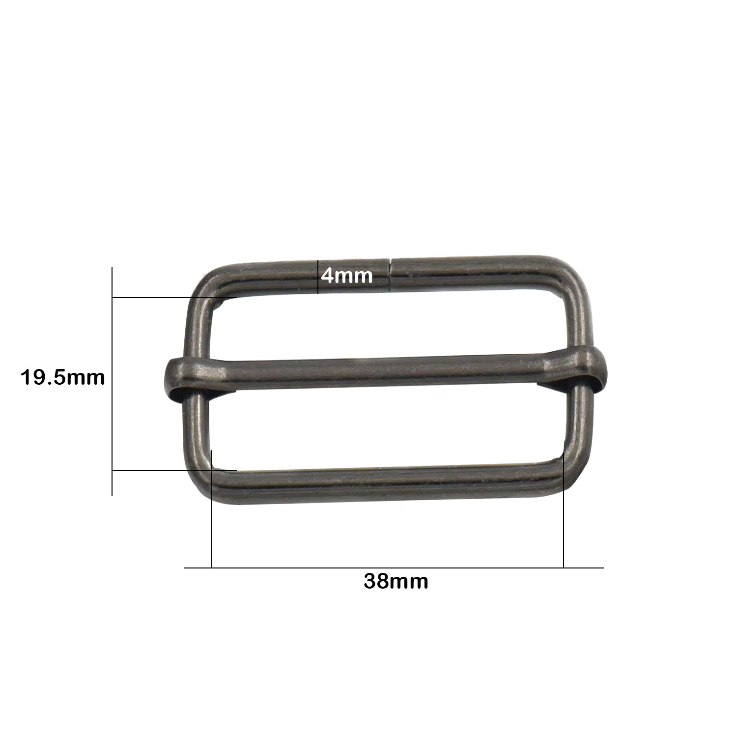 Non-Welded Metal Triglide Slider Buckles (Pack of 2)