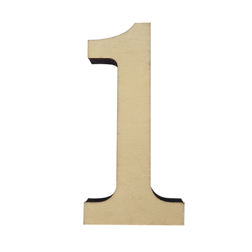 Large Wooden Flat Bottom Number