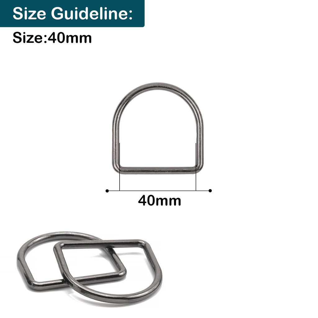 Welded Metal D-Rings - (Pack of 10)