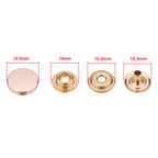 4-Part Flat Cap Press Studs (10 Sets)