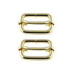 Non-Welded Metal Triglide Slider Buckles (Pack of 2)