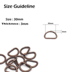 Non-Welded Metal D-Rings (Pack of 10)