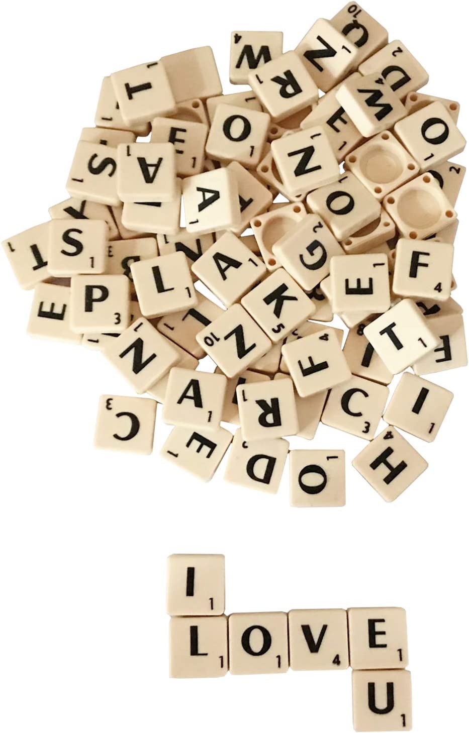 A-Z Plastic Tiles with Score Numbers