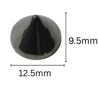 Plastic Low Cone Punk Studs with Base Pin - (Pack of 100)