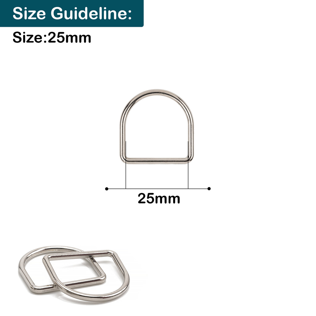 Welded Metal D-Rings - (Pack of 10)
