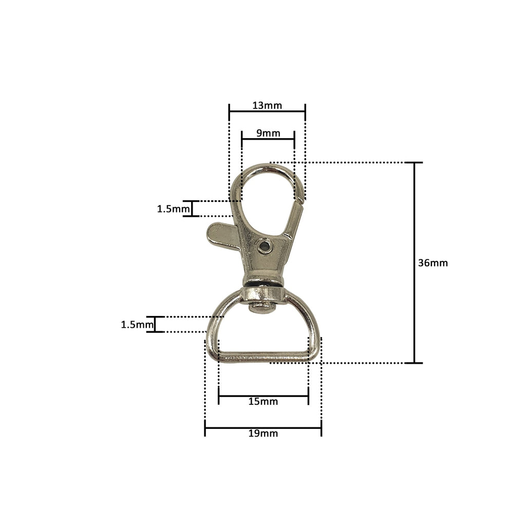Lobster Clasp with D-Ring - (Pack of 1)
