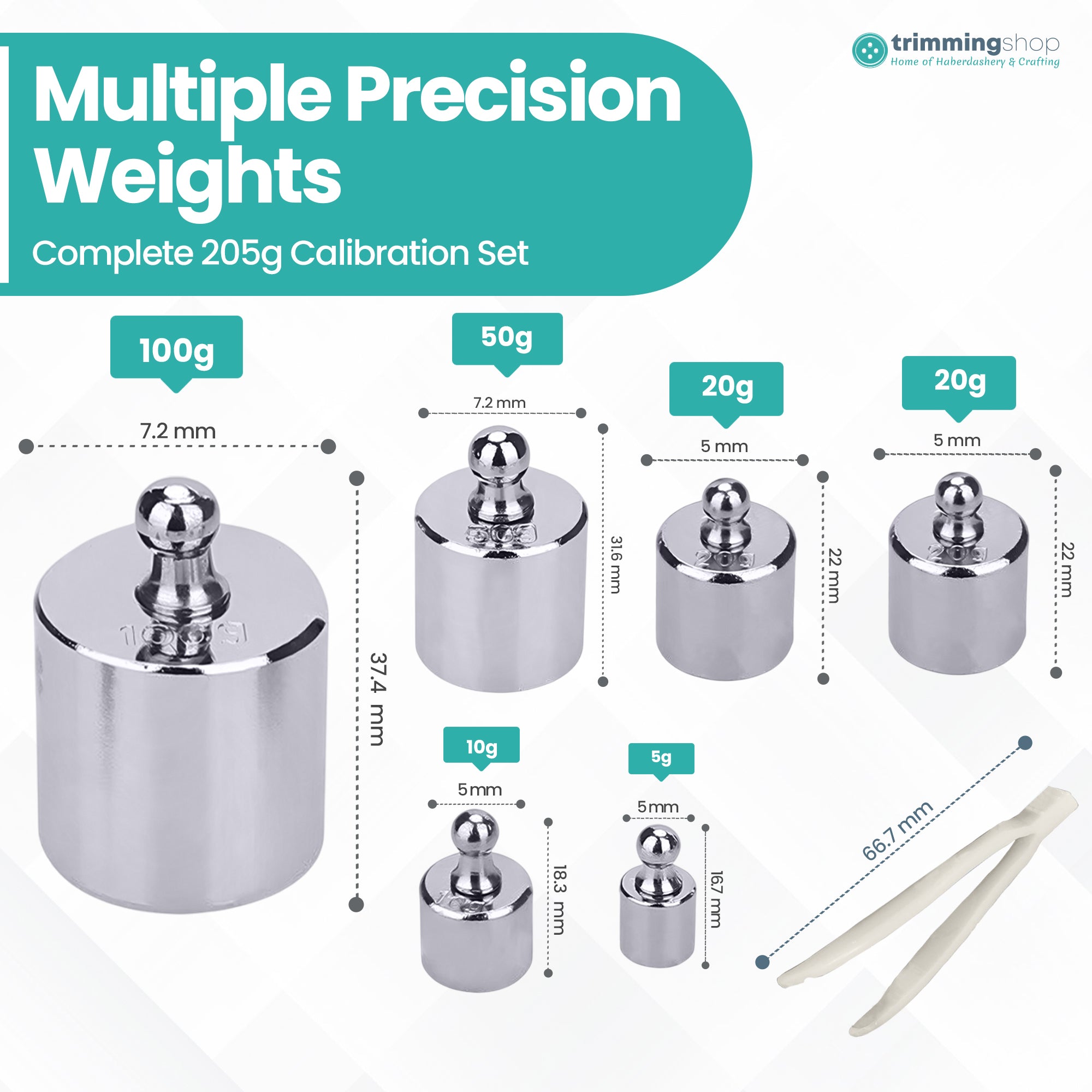 Precision Stainless Steel Calibration Weights Set