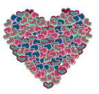 25mm Plastic Heart Shaped Buttons (Pack of 100)