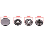 4-Part Flat Cap Press Studs (10 Sets)