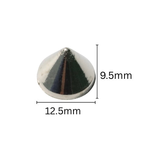 Plastic Low Cone Punk Studs with Base Pin - (Pack of 100)