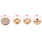 4-Part Flat Cap Press Studs (10 Sets)