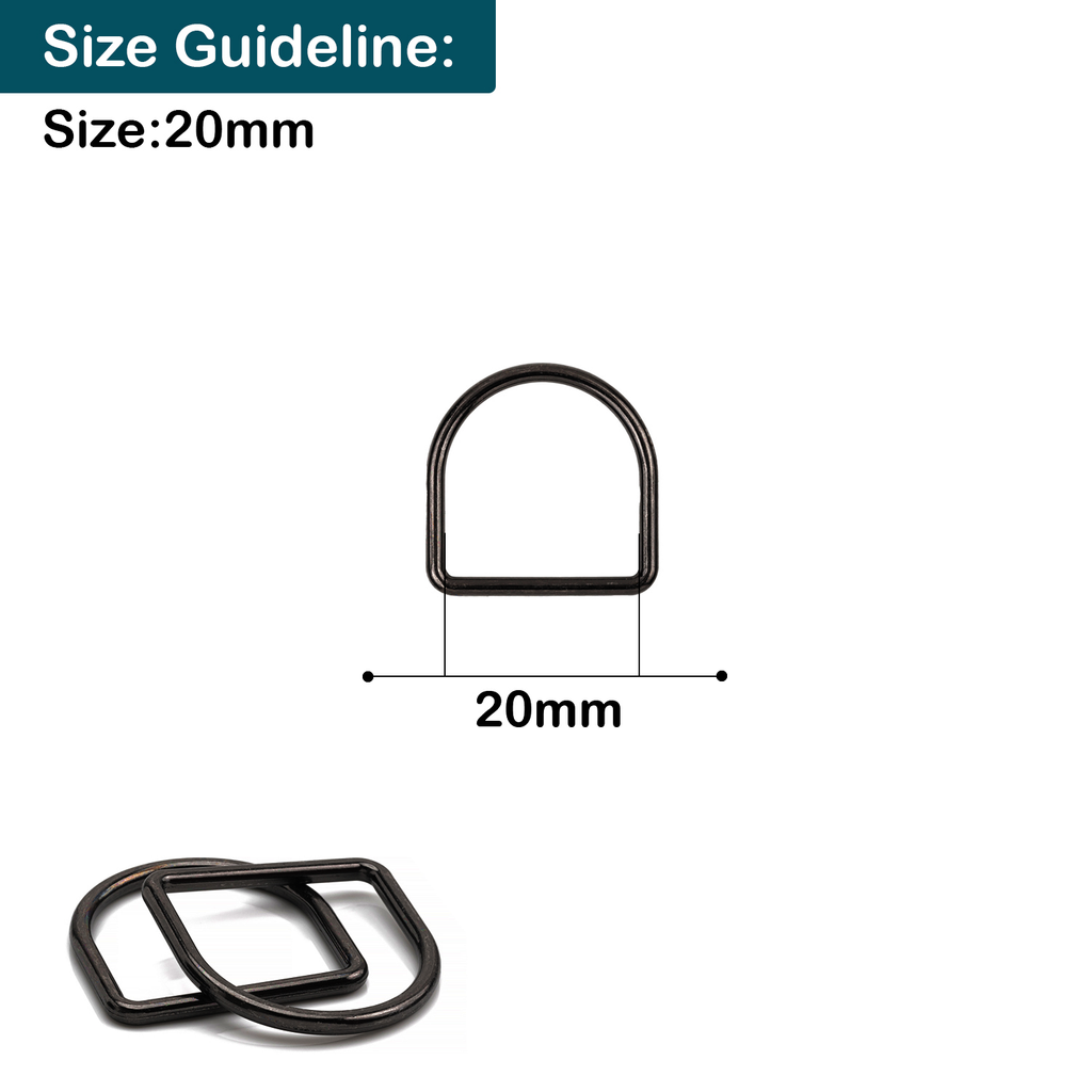 Welded Metal D-Rings - (Pack of 10)