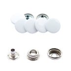 15mm Press Studs with Colour Caps and Silver Components - Small (10 Sets)