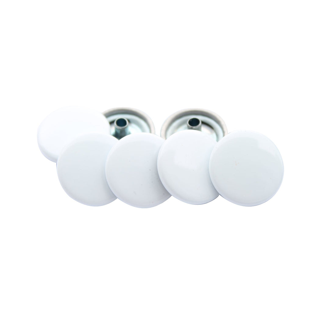 15mm S Spring Press Studs with Coloured Caps and Silver Components (10 Sets)