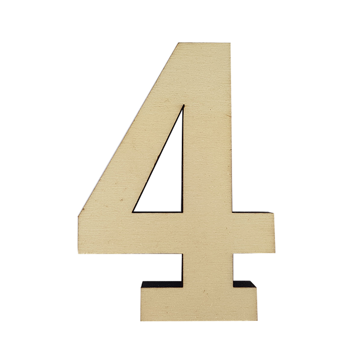 Large Wooden Flat Bottom Number