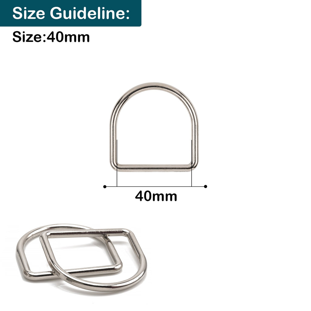 Welded Metal D-Rings - (Pack of 10)