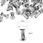 Chicago Screw Flat Head Rivets (Pack of 10)