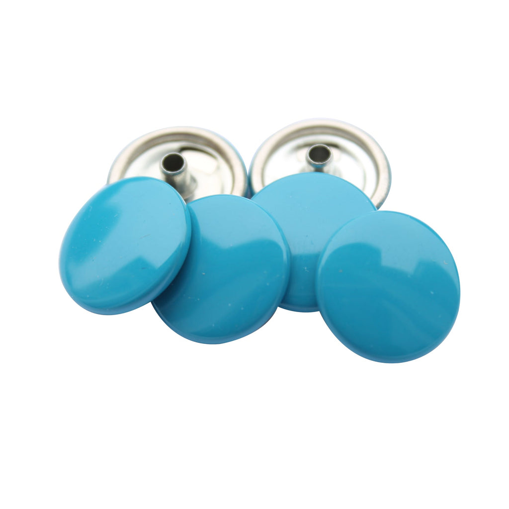 Spring Press Cap 15mm 4-Part S Spring Press Studs with Colour Caps and Silver Components ...