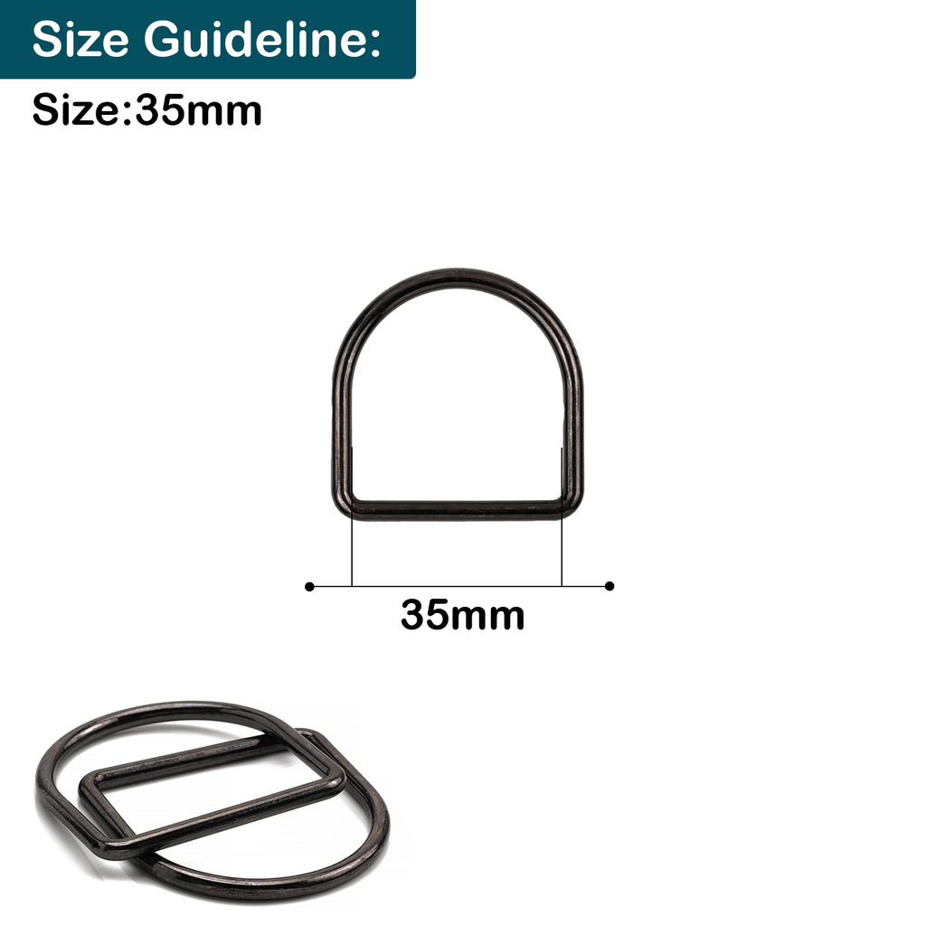 Welded Metal D-Rings - (Pack of 10)