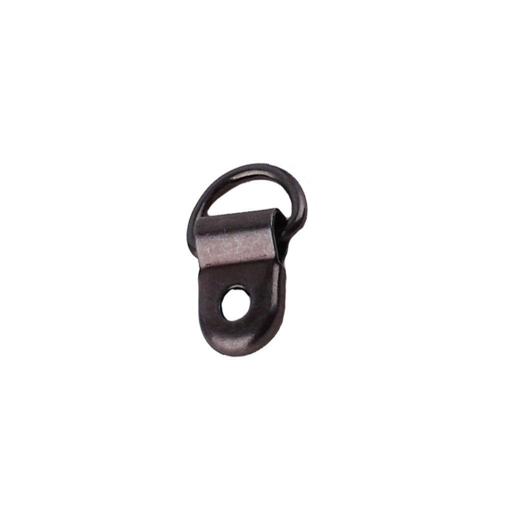 10mm Metal Single Hole D-Ring Hooks (Pack of 2)