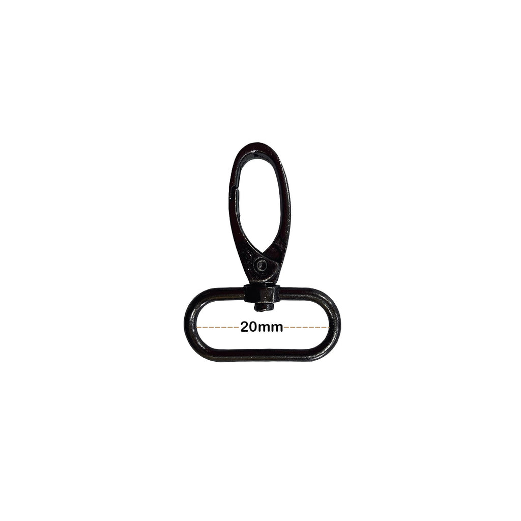 Swivel Clasp Snap Hooks with Rounded Rectangle Ring (Pack of 2)
