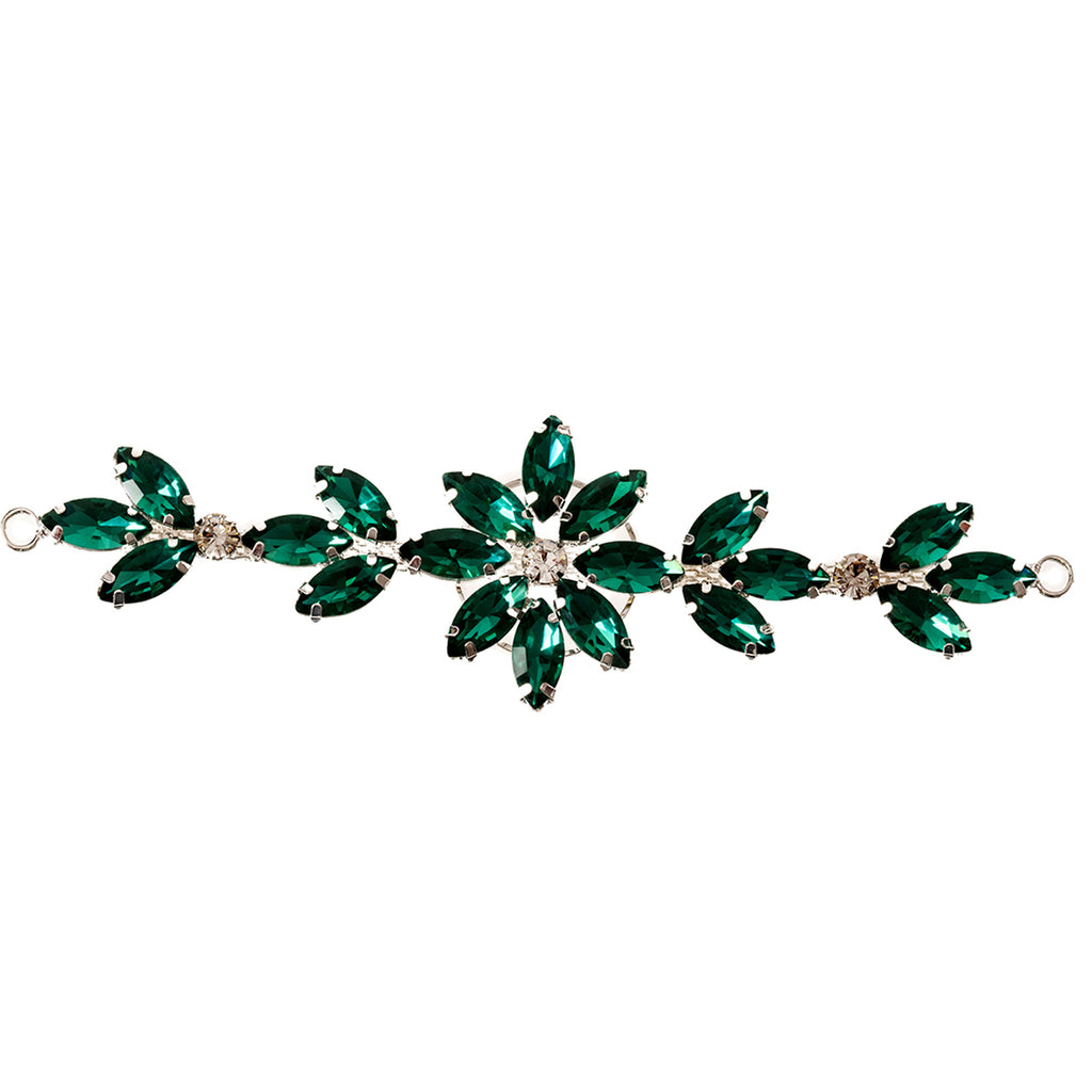 Sew-On Diamante Flower Motif