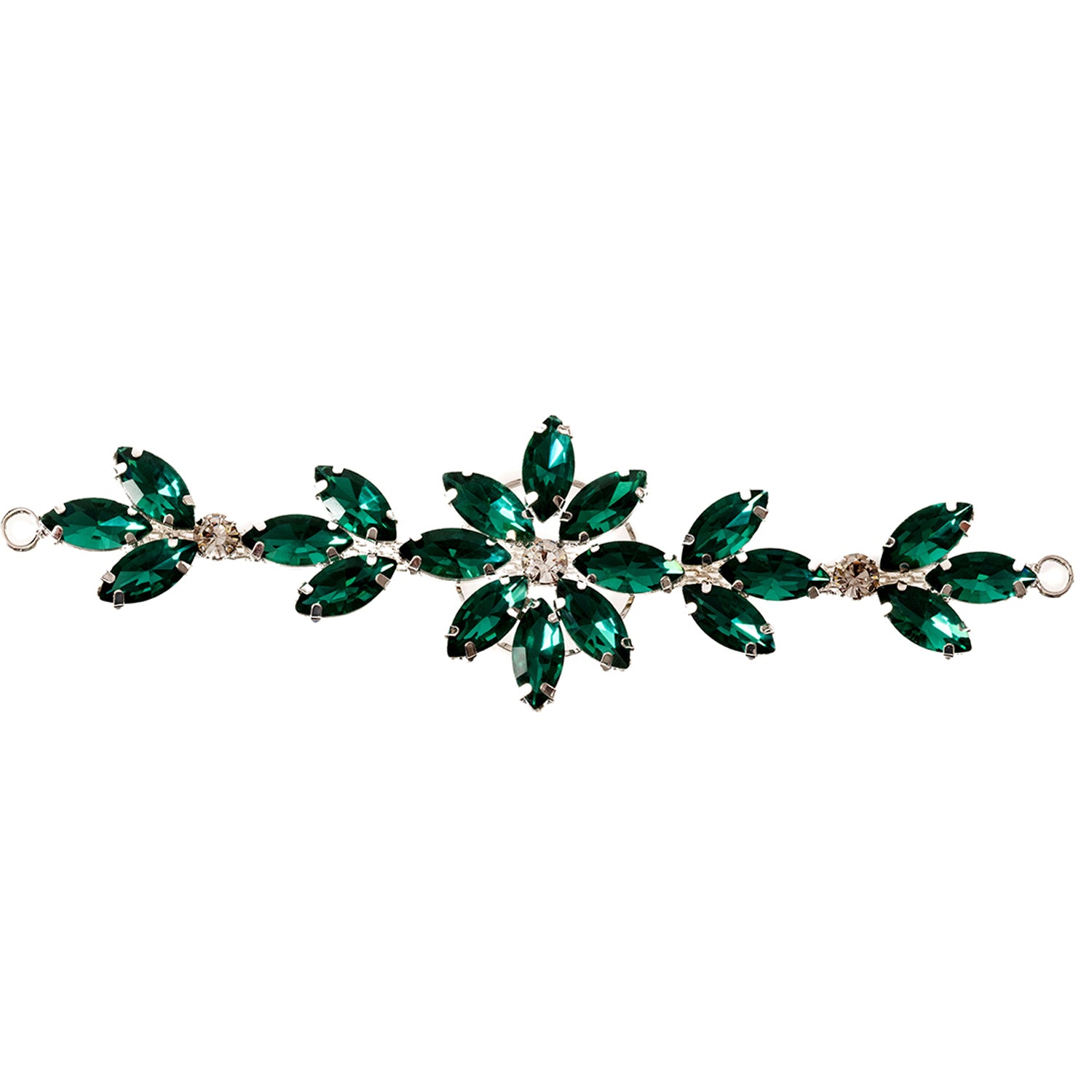 Sew-On Diamante Flower Motif