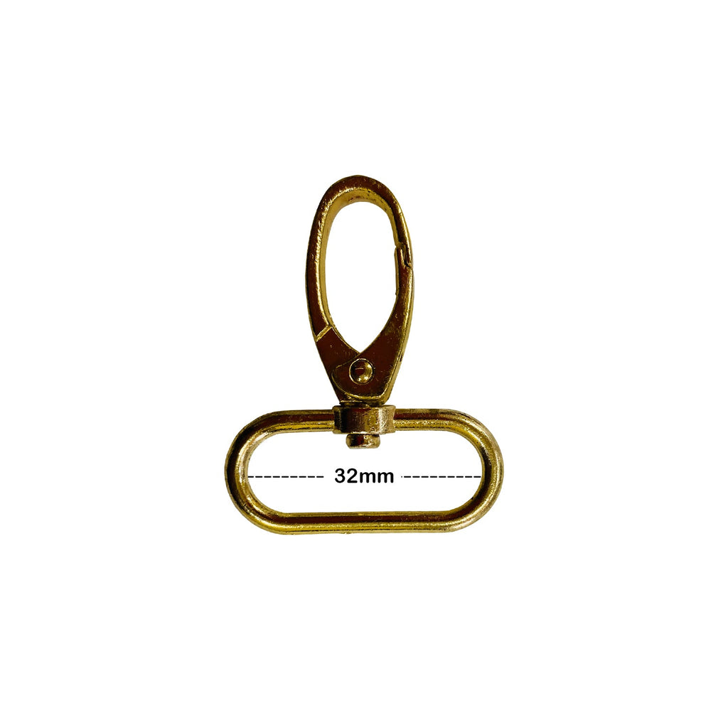 Swivel Clasp Snap Hooks with Rounded Rectangle Ring (Pack of 2)