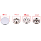 4-Part Flat Cap Press Studs (10 Sets)