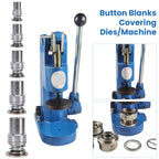 Blue Fabric Button Covering Hand Press Machine + Die Set