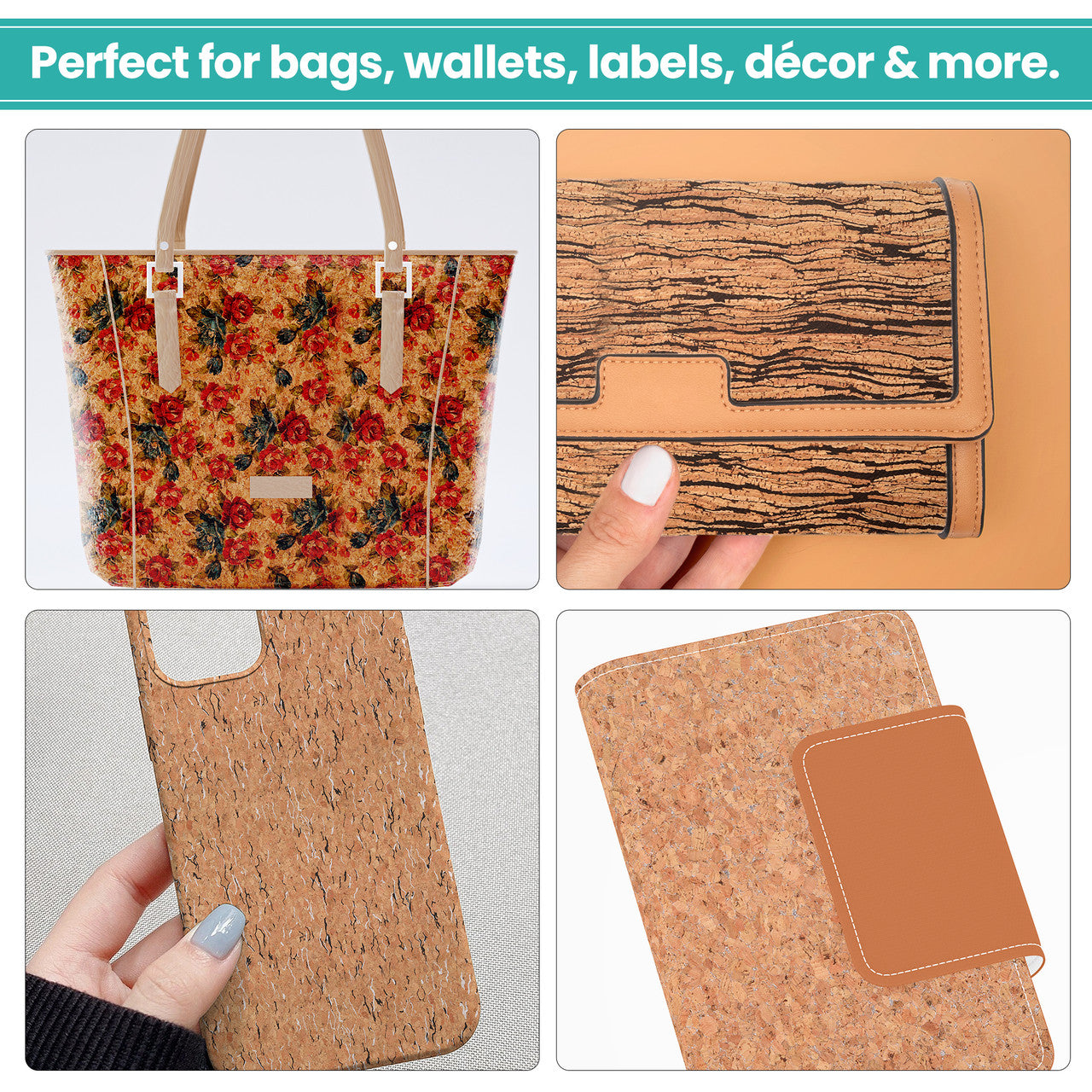 Lightweight 180gsm Cork Fabric Roll