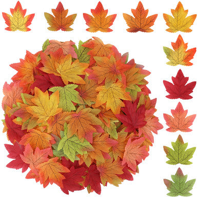 Artificial Autumn Maple Leaves (Pack of 100)