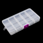 15-Compartment Crafting Organiser Box with Adjustable Dividers