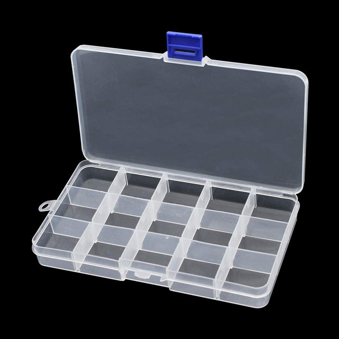 15-Compartment Crafting Organiser Box with Adjustable Dividers