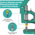 Acrylic Diamante Rivets Die Set for Green Machine Hand Press