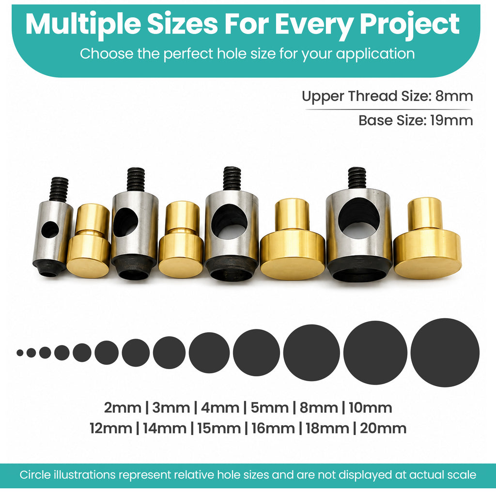 Hole Cutting Die with Gold Base for Green Machine Hand Press