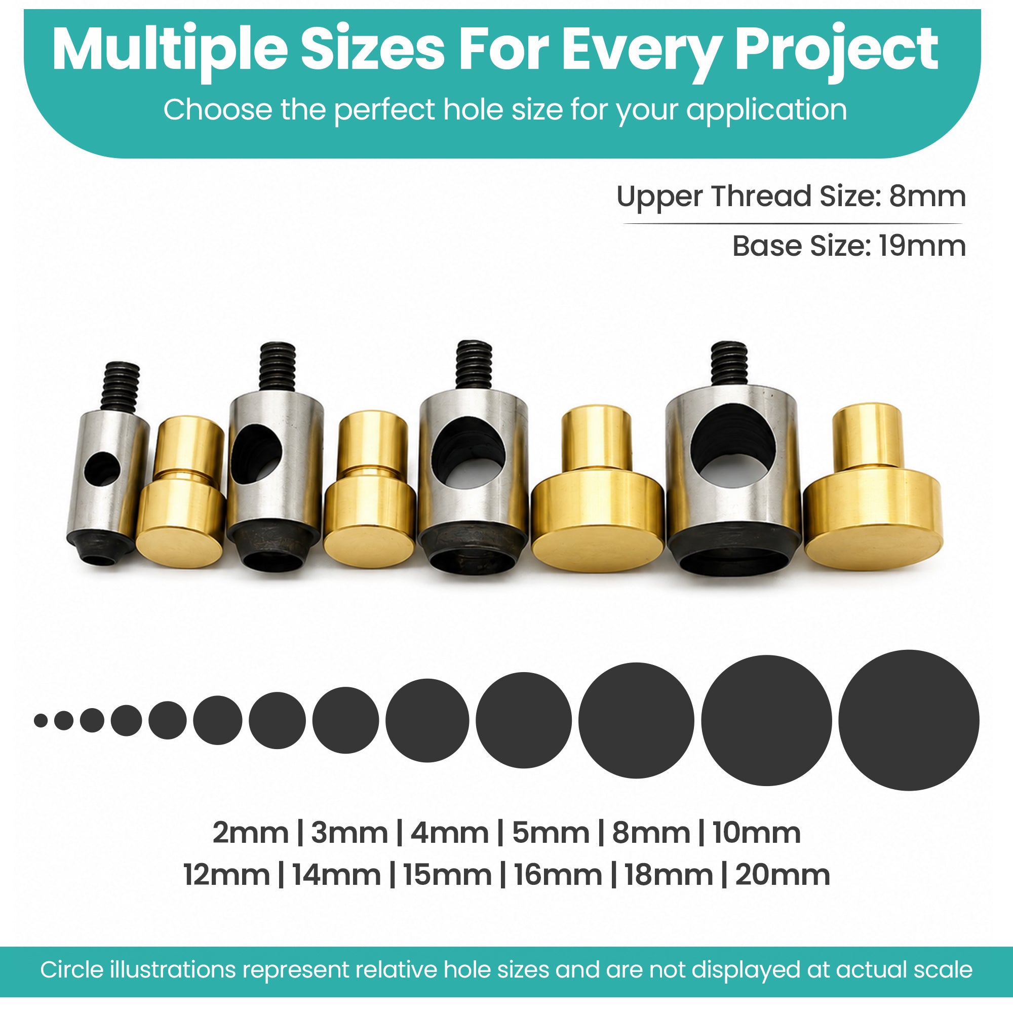 Hole Cutting Die with Gold Base for Green Machine Hand Press